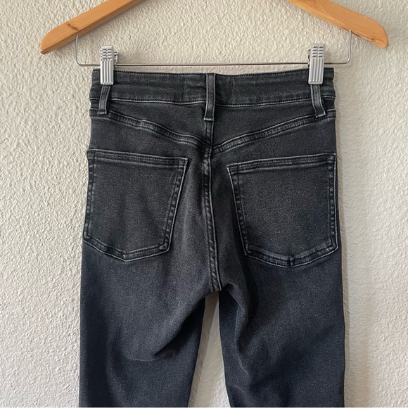 Free People We The Free Jeggings Jeans Women’s 25 Black Stretch Cropped Raw Hem - Picture 11 of 16